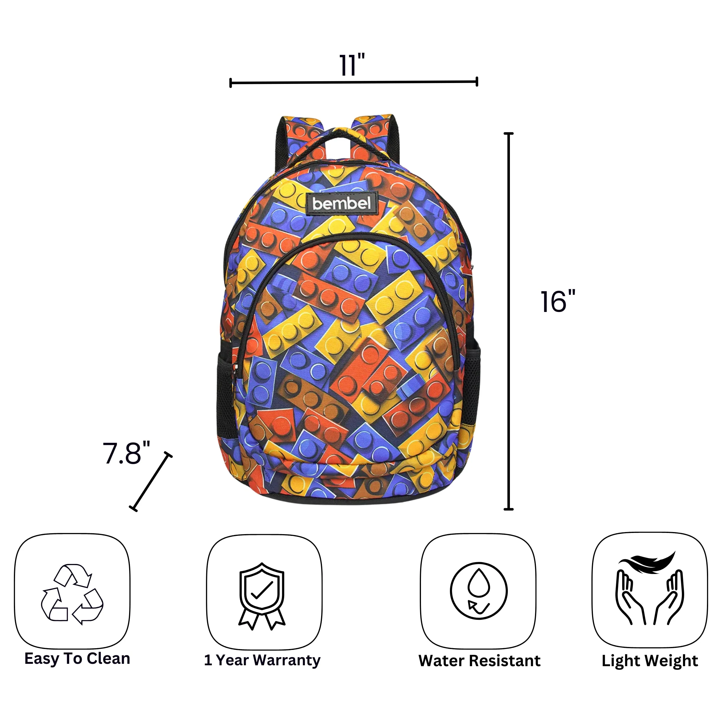 Bembel 16" Backpack - Blocks - Image 6