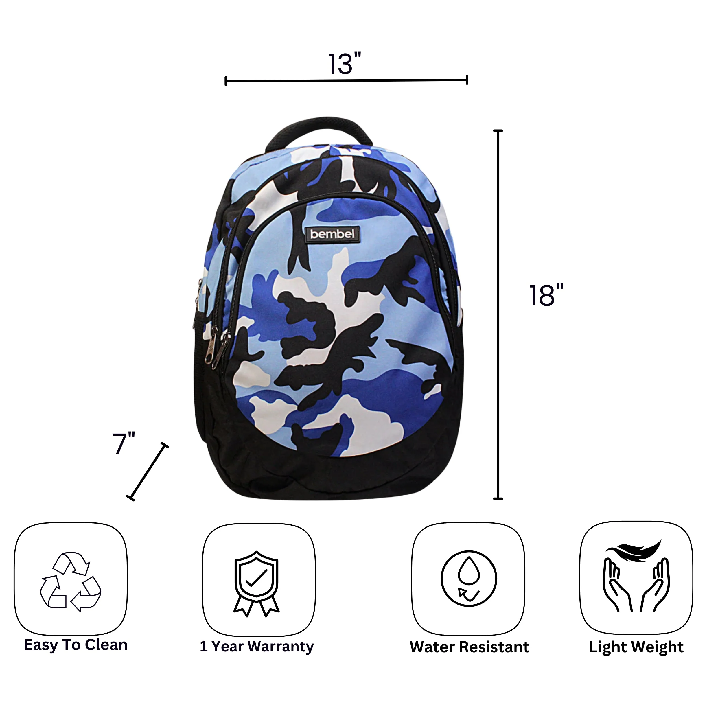 Bembel 18" Backpack - Camou Blue - Image 7