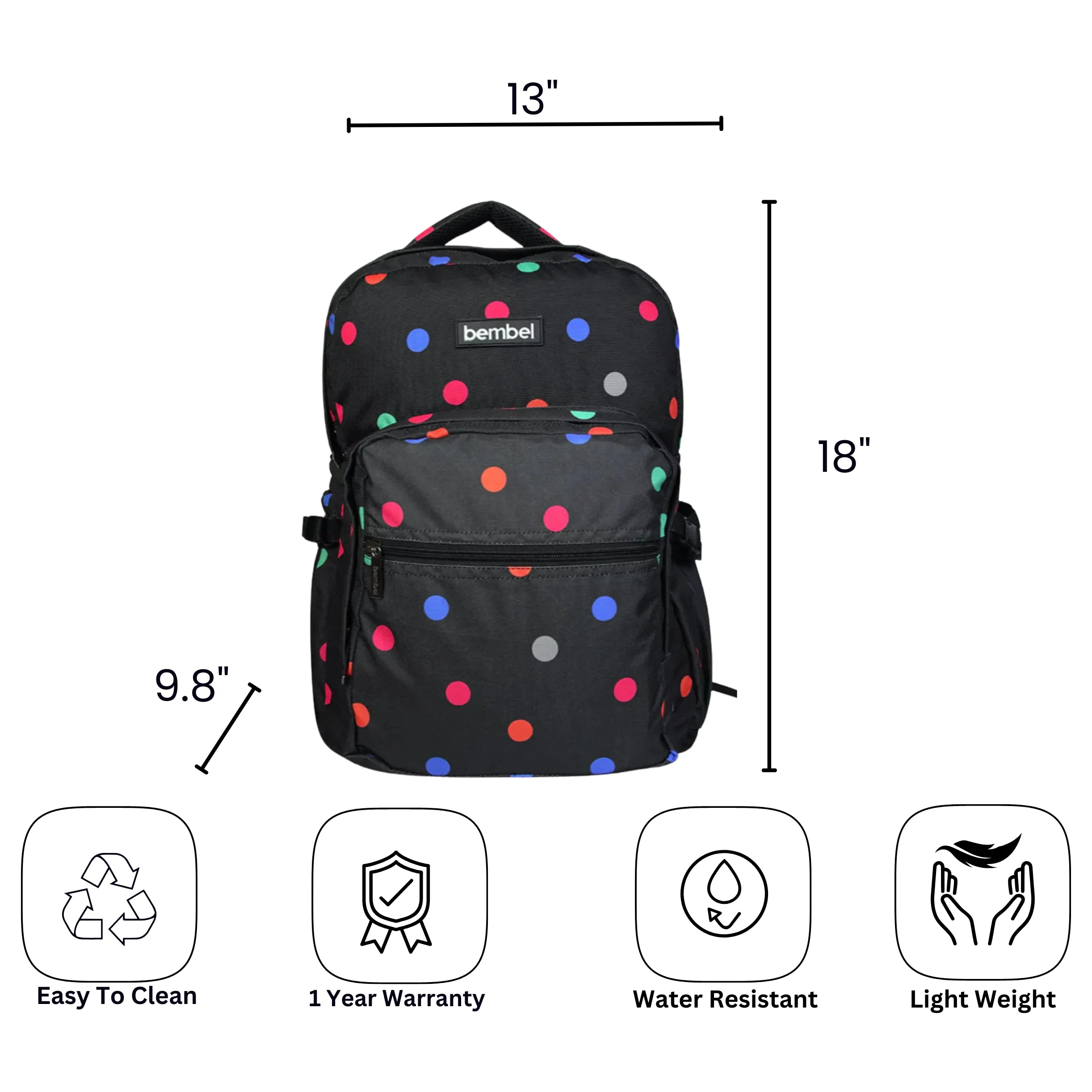 Bembel 18" Backpack - Dots - Image 6