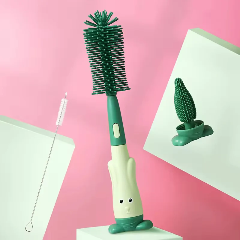 3In1 Bottle & Nipple Brush Green - Sunshine
