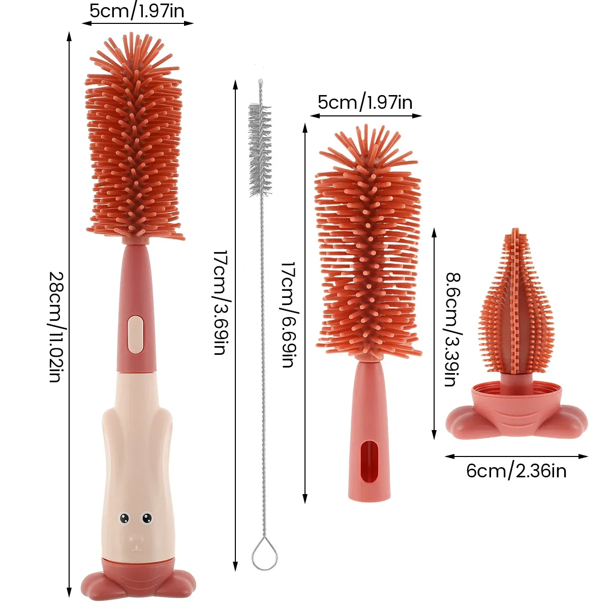 3In1 Bottle & Nipple Brush Green - Sunshine - Image 2