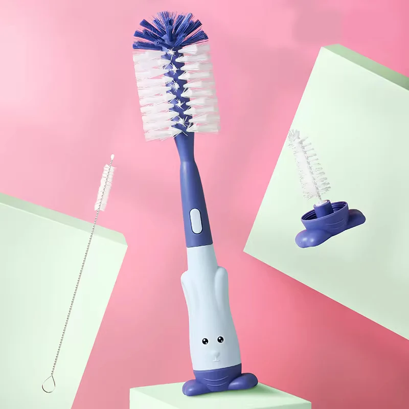3In1 Silicon Bottle & Nipple Brush Purple - Sunshine