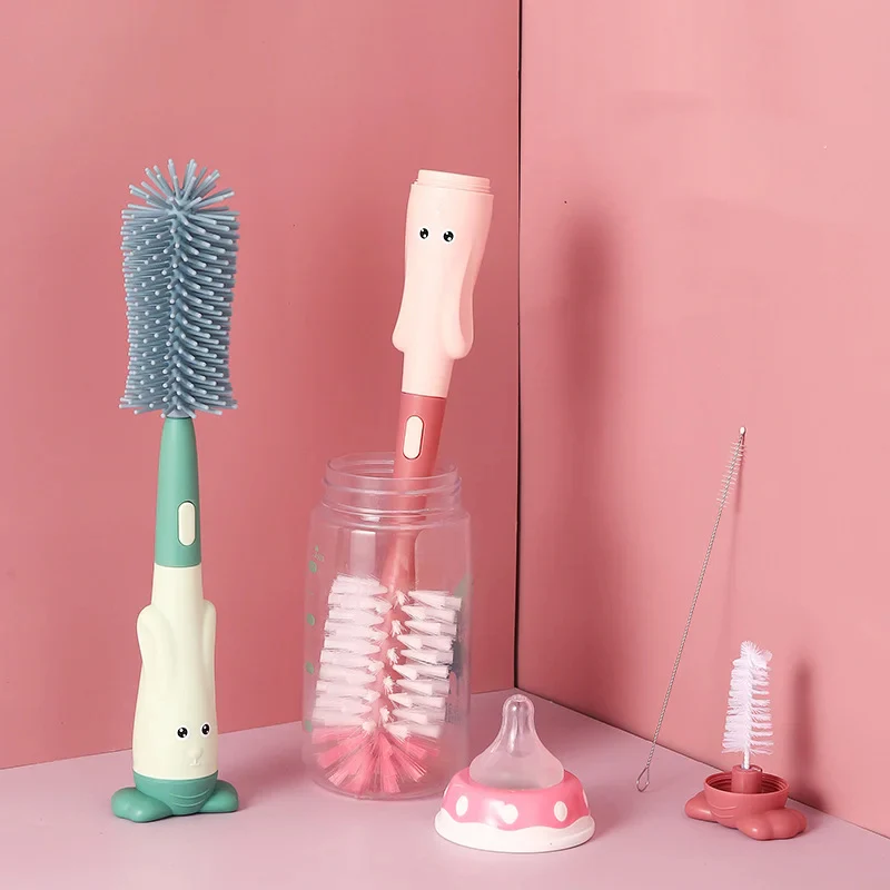 3In1 Silicon Bottle & Nipple Brush Purple - Sunshine - Image 2
