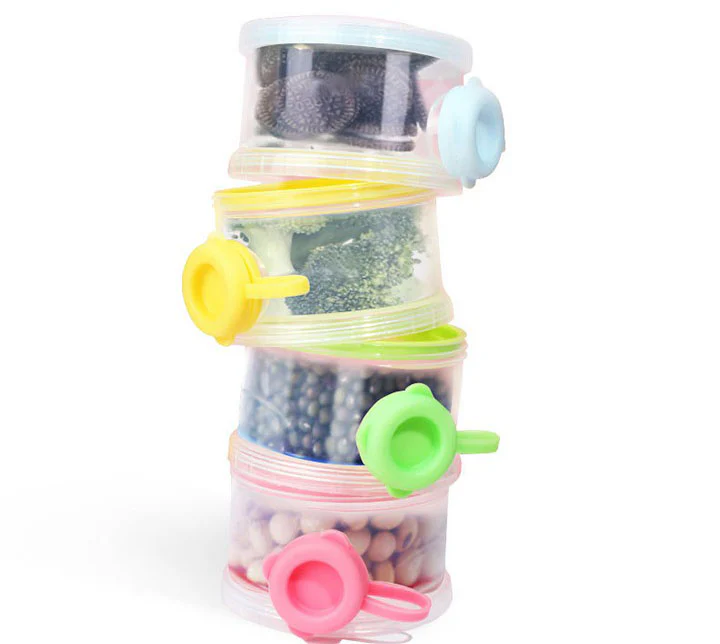 4 Pcs Milk Powder Container Multicolor - Sunshine - Image 5