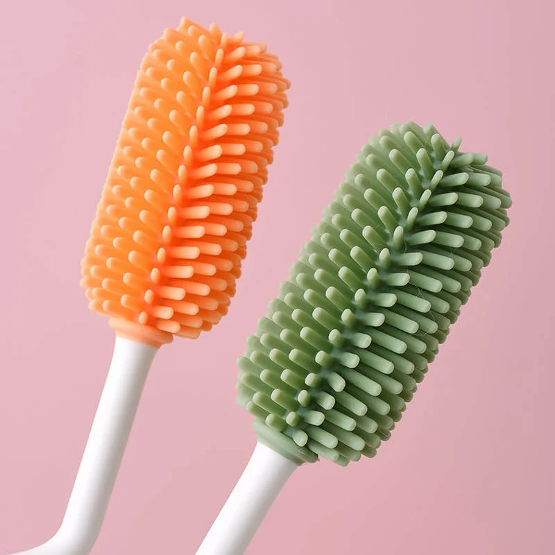 Baby 2Pcs Bottle Cleaning Brush Orange - Sunshine - Image 3