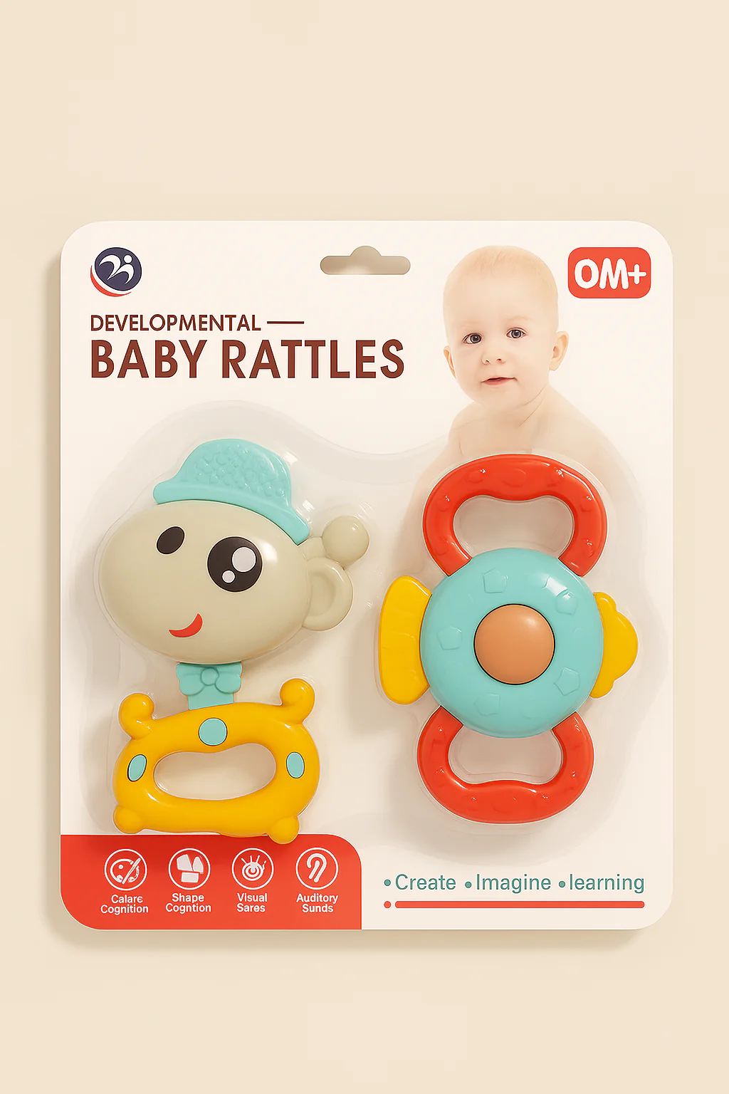 Baby 2Pcs Rattle - Sunshine
