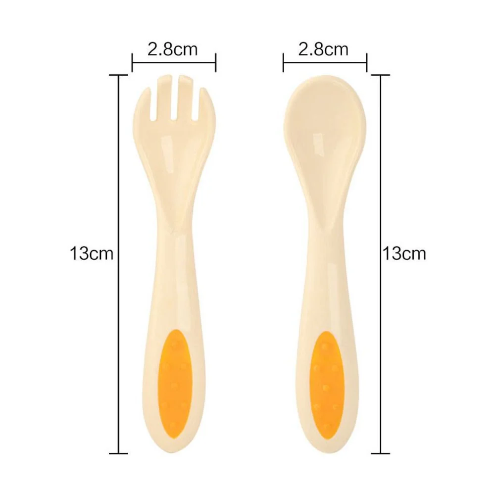 Baby 2Pcs Spoon & Fork Set White & Purple - Sunshine - Image 6