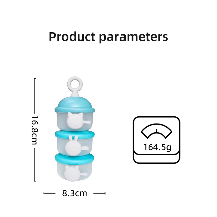 Baby 3Pcs Milk Container Blue - Sunshine - Image 2