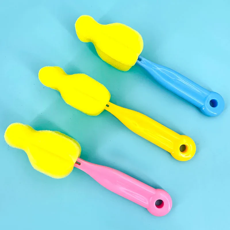 Baby 5Pcs Bottle & Nipple Brush Yellow - Sunshine - Image 3