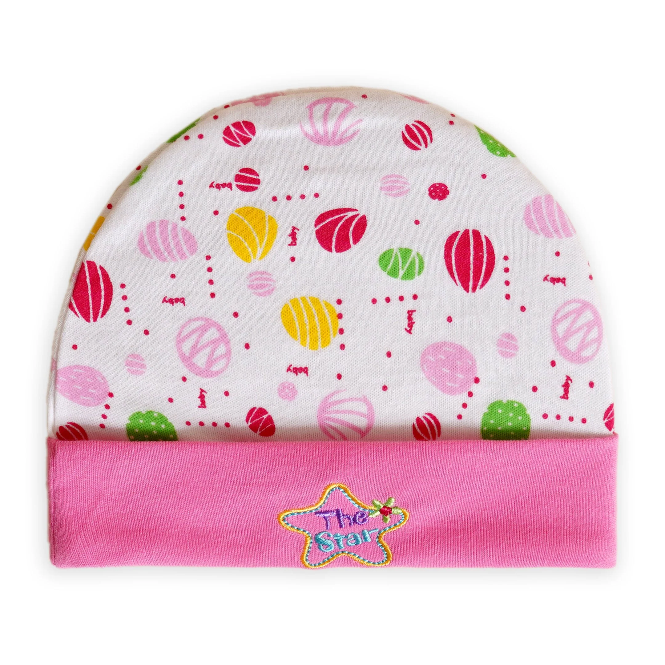 Baby 5Pcs Cap & Bib Set Hello Love Pink - Sunshine - Image 4