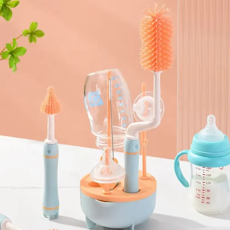 Baby 5Pcs Multipurpose Bottle Cleaning & Drying Kit Green - Sunshine - Image 8