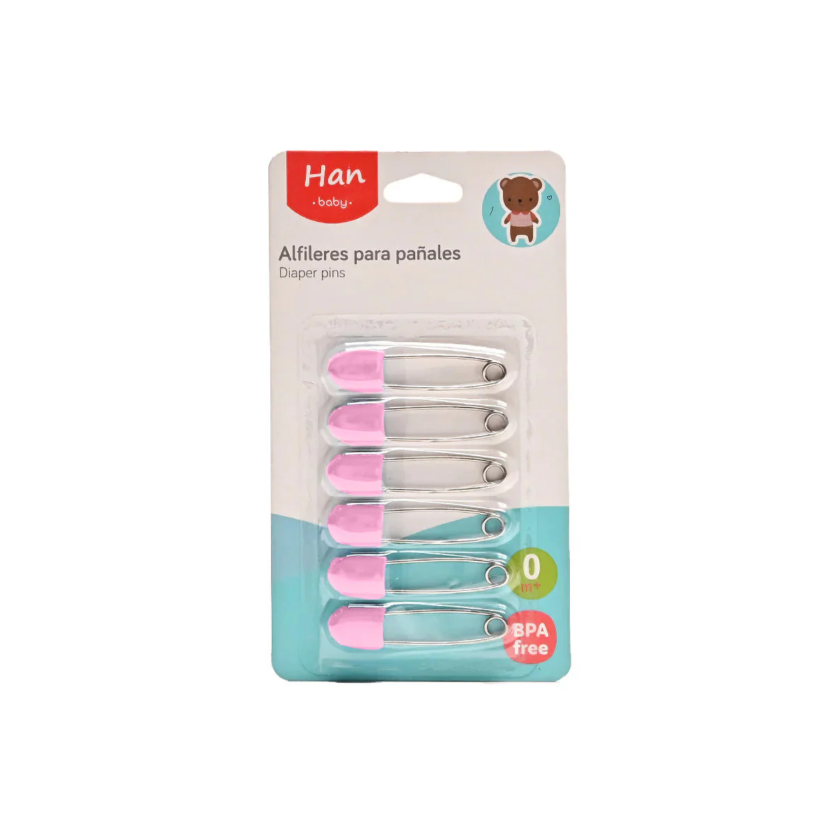 Baby 6Pcs Multipurpose Safety Pins Pink - Sunshine
