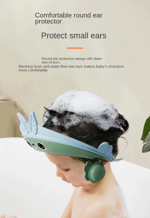 Baby Adjustable Bath Shampoo Shield Blue & Green - Topse - Image 9