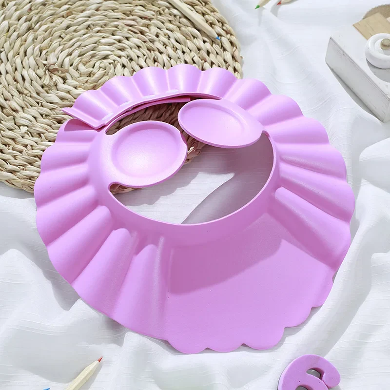 Baby Adjustable Bath Shampoo Shield Cap Purple - Topse