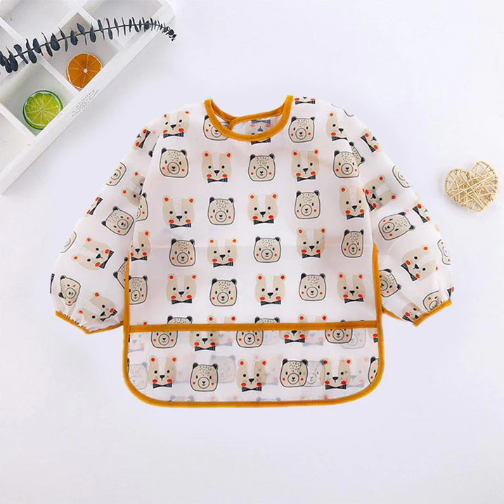 Baby Apron Bib Bear Mustard - Sunshine