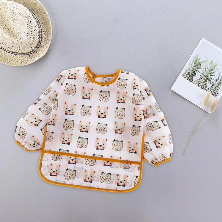 Baby Apron Bib Bear Mustard - Sunshine - Image 2