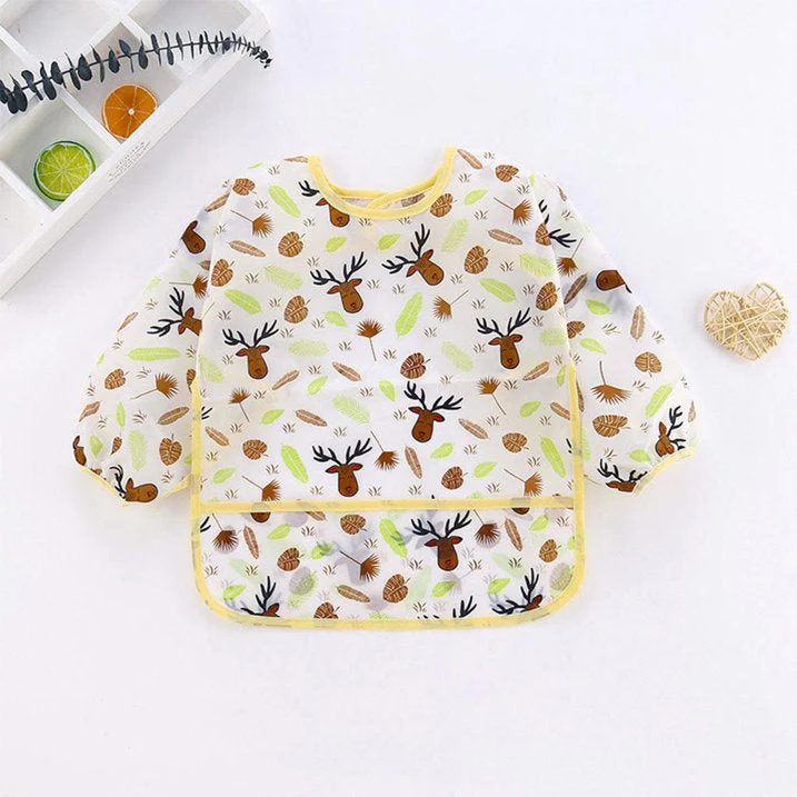 Baby Apron Bib Deer Yellow - Sunshine