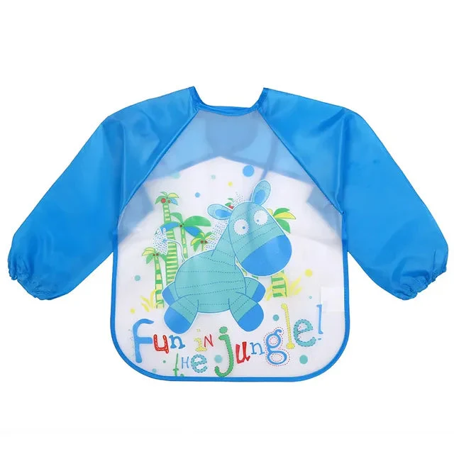 Baby Apron Bib Giraffe Blue - Sunshine