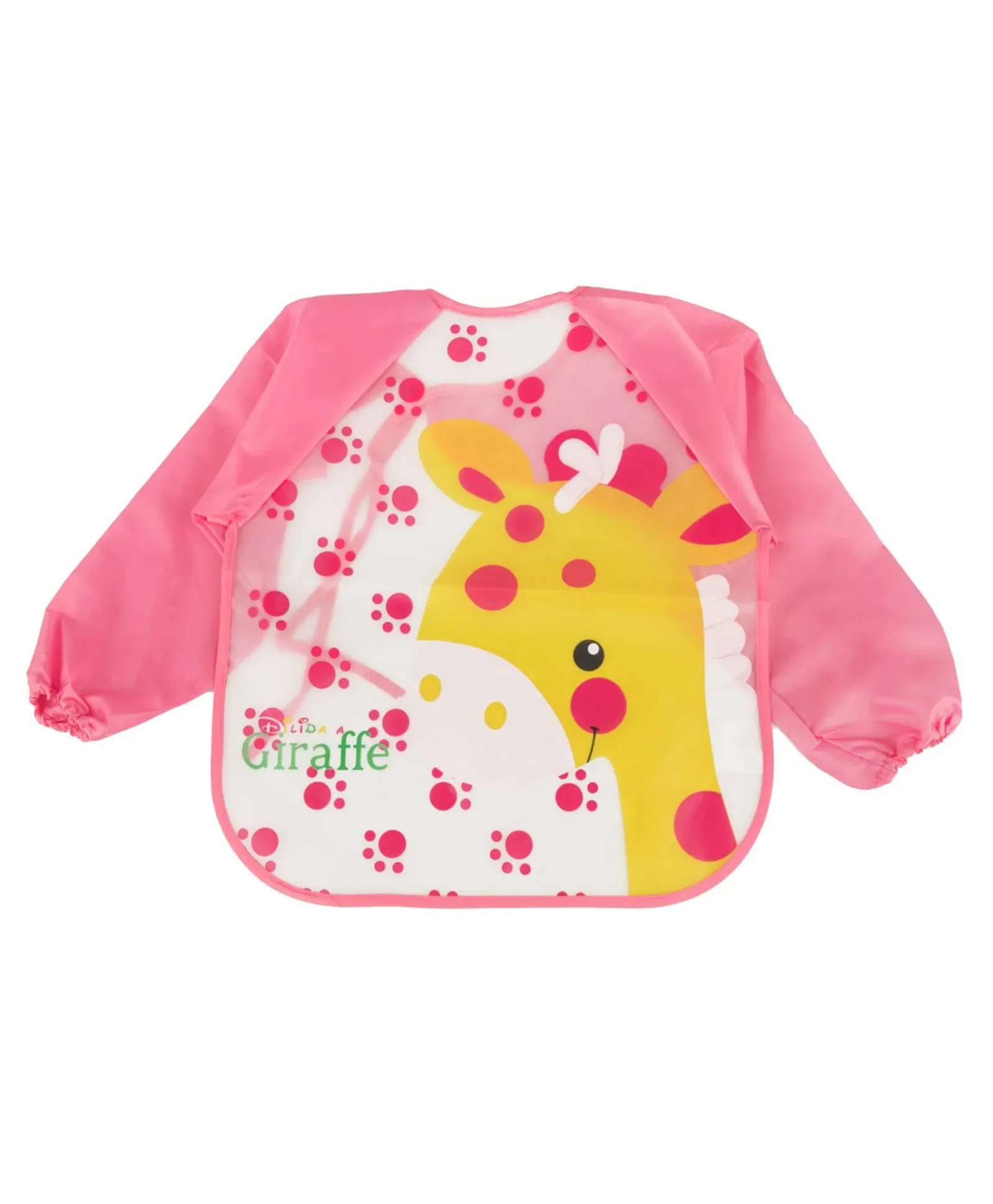 Baby Apron Bib Giraffe Pink - Sunshine