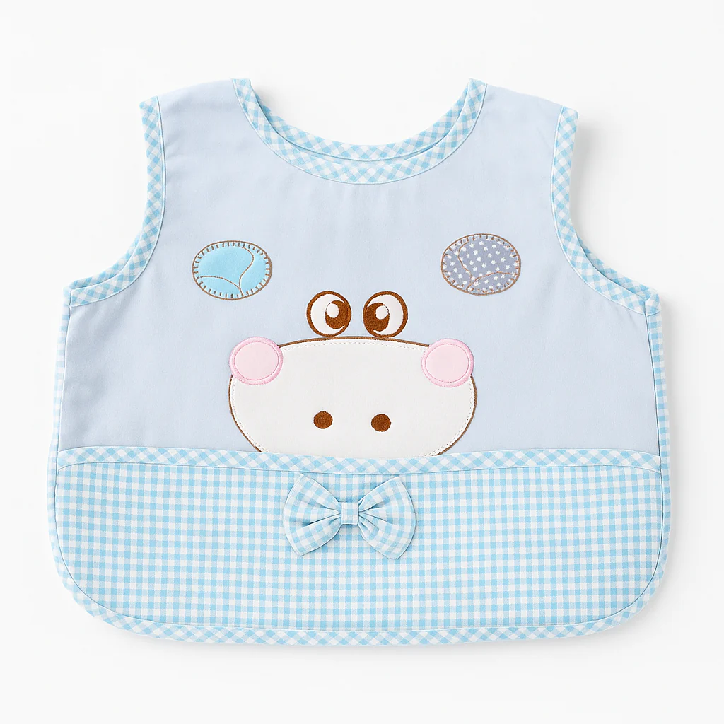 Baby Apron Bib Moo Blue - Sunshine