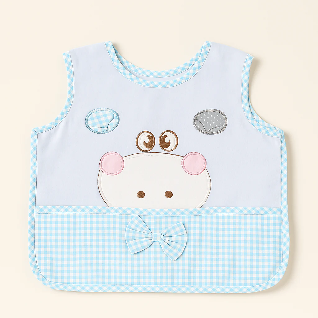 Baby Apron Bib Moo Blue - Sunshine - Image 2