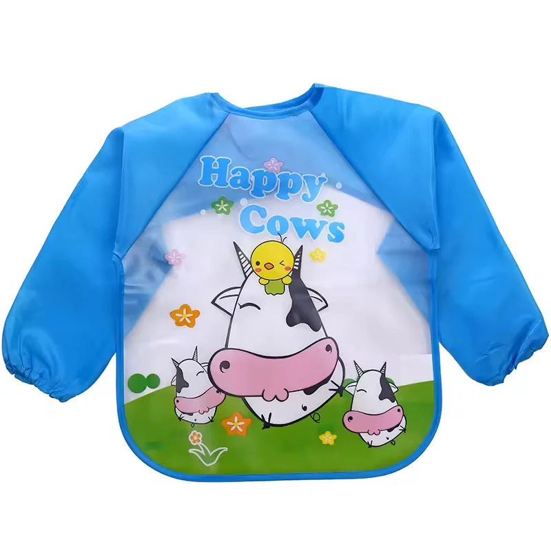 Baby Apron Bib Moo Blue - Sunshine