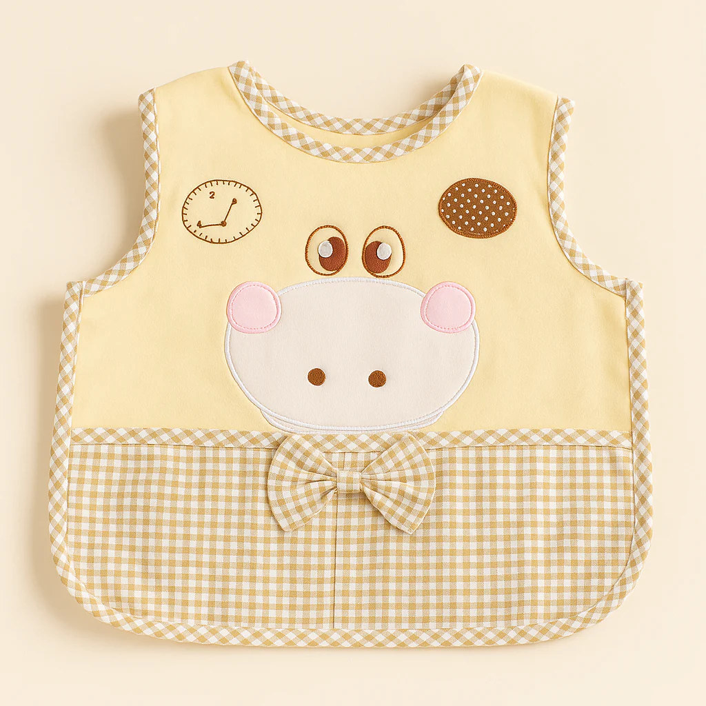 Baby Apron Bib Moo Brown - Sunshine