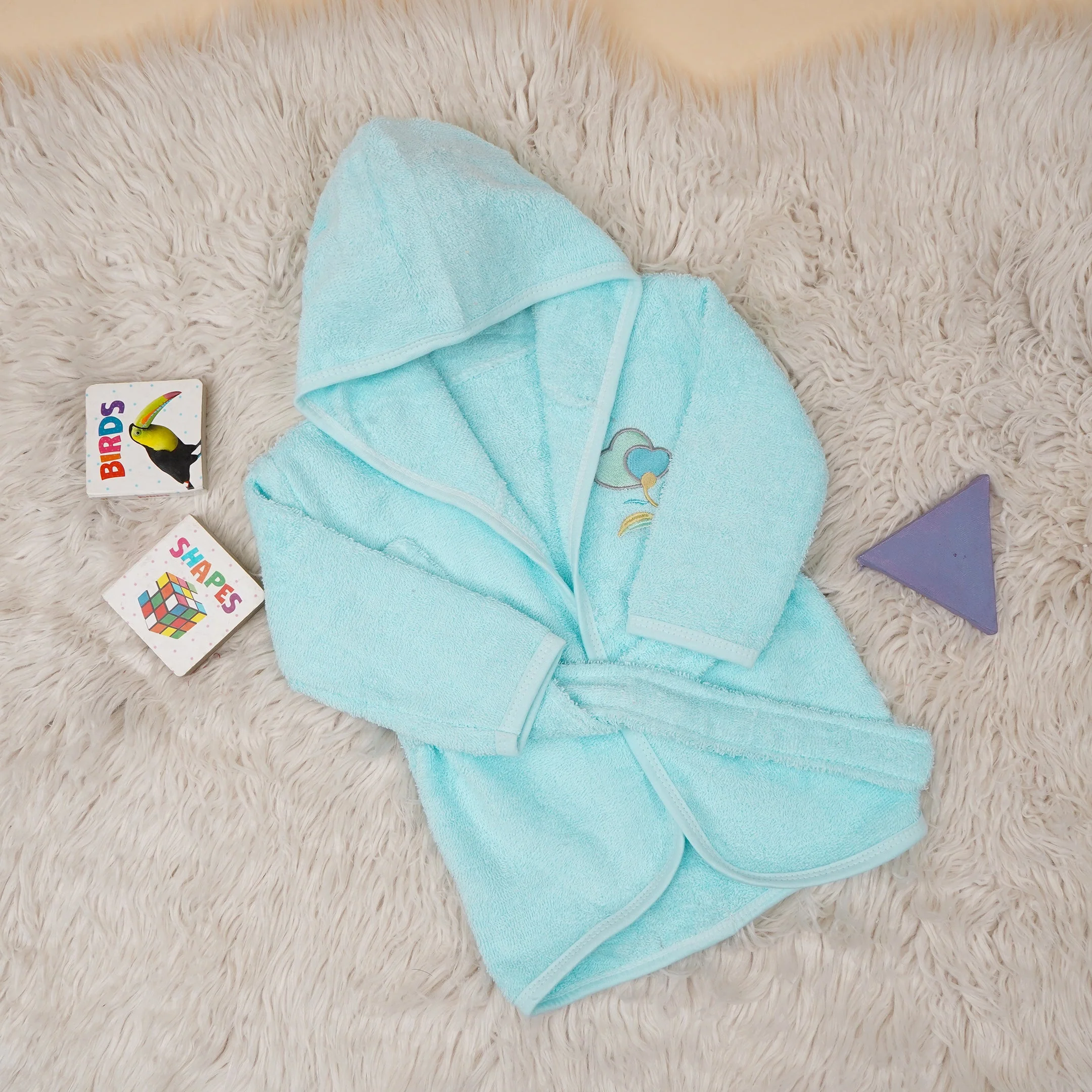 Baby Bathrobe Sea Green - Sunshine - Image 3