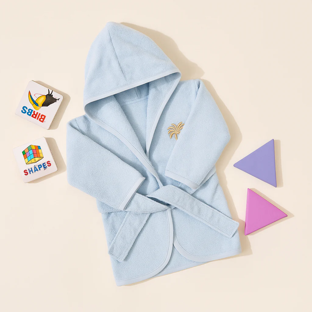 Baby Bathrobe Sky Blue - Sunshine - Image 2