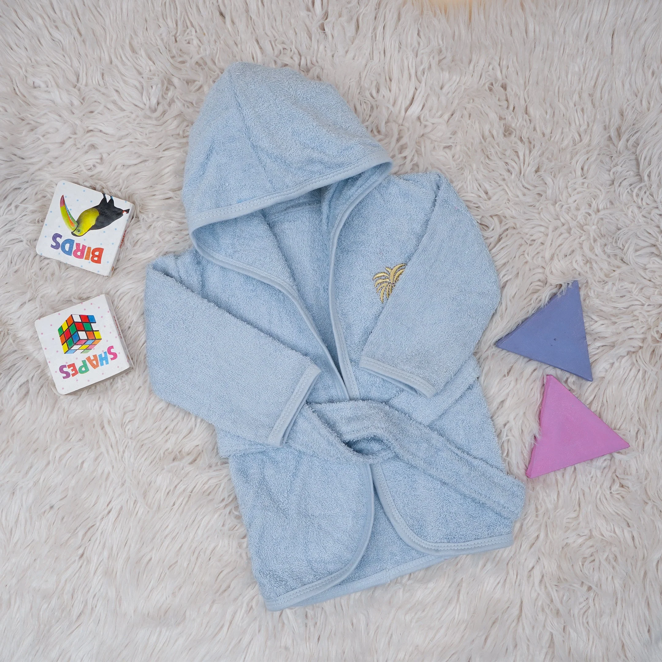 Baby Bathrobe Sky Blue - Sunshine - Image 3