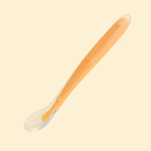 Baby Bendable Silicon Feeding Spoon Peach - Sunshine