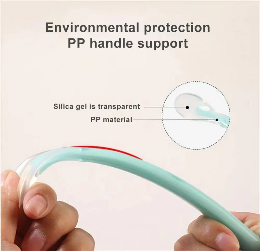 Baby Bendable Silicon Feeding Spoon Peach - Sunshine - Image 6