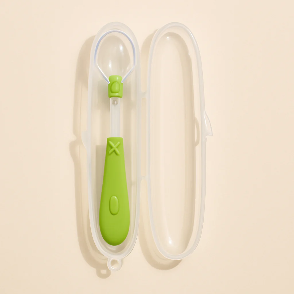 Baby Bendable Silicone Feeding Spoon Green - Sunshine