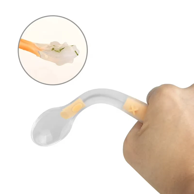 Baby Bendable Silicone Feeding Spoon Pink - Sunshine - Image 2