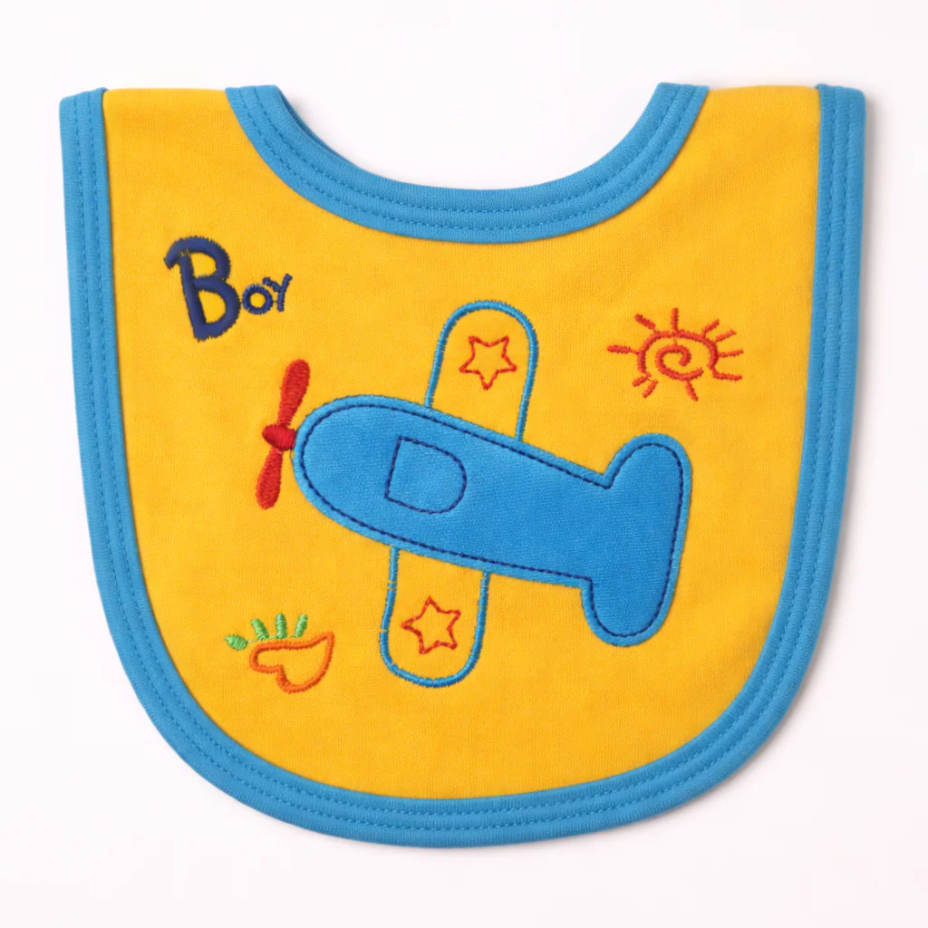 Baby Bib Aeroplan Yellow & Blue - Sunshine
