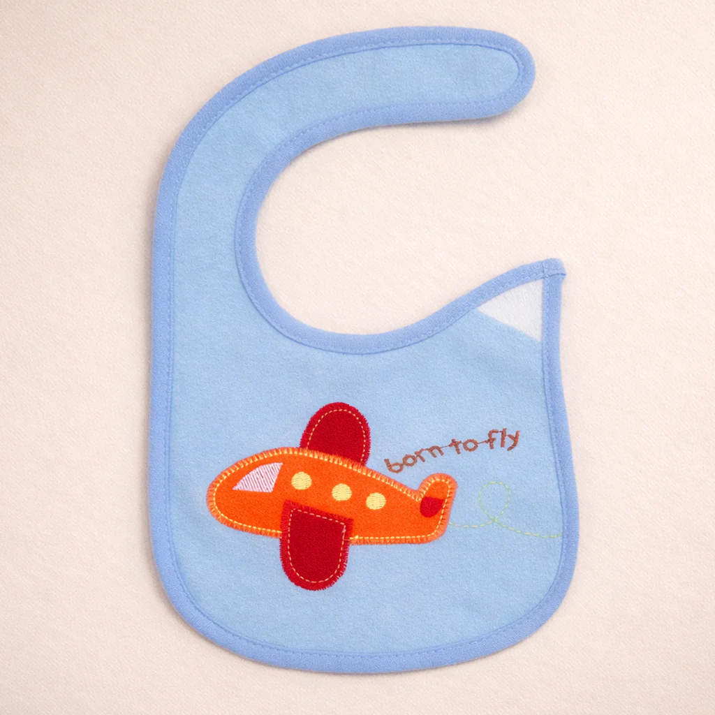 Baby Bib Aeroplane Blue - Topse