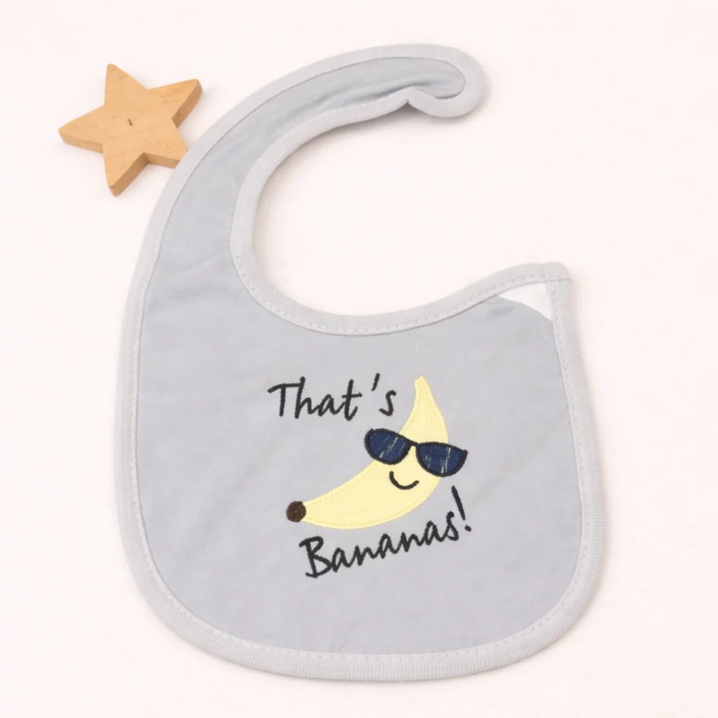Baby Bib Banana Grey - Sunshine