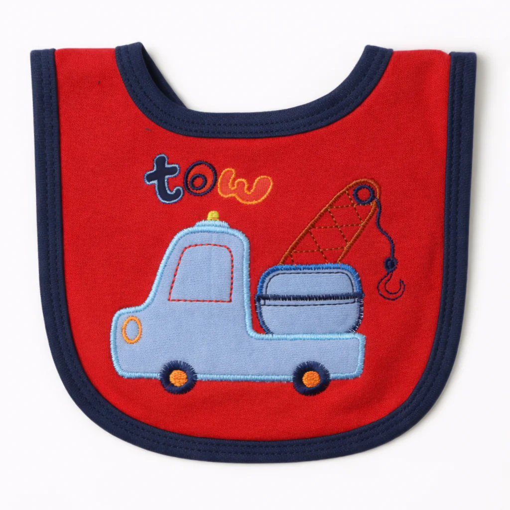 Baby Bib Crane Red & Navy Blue - Sunshine
