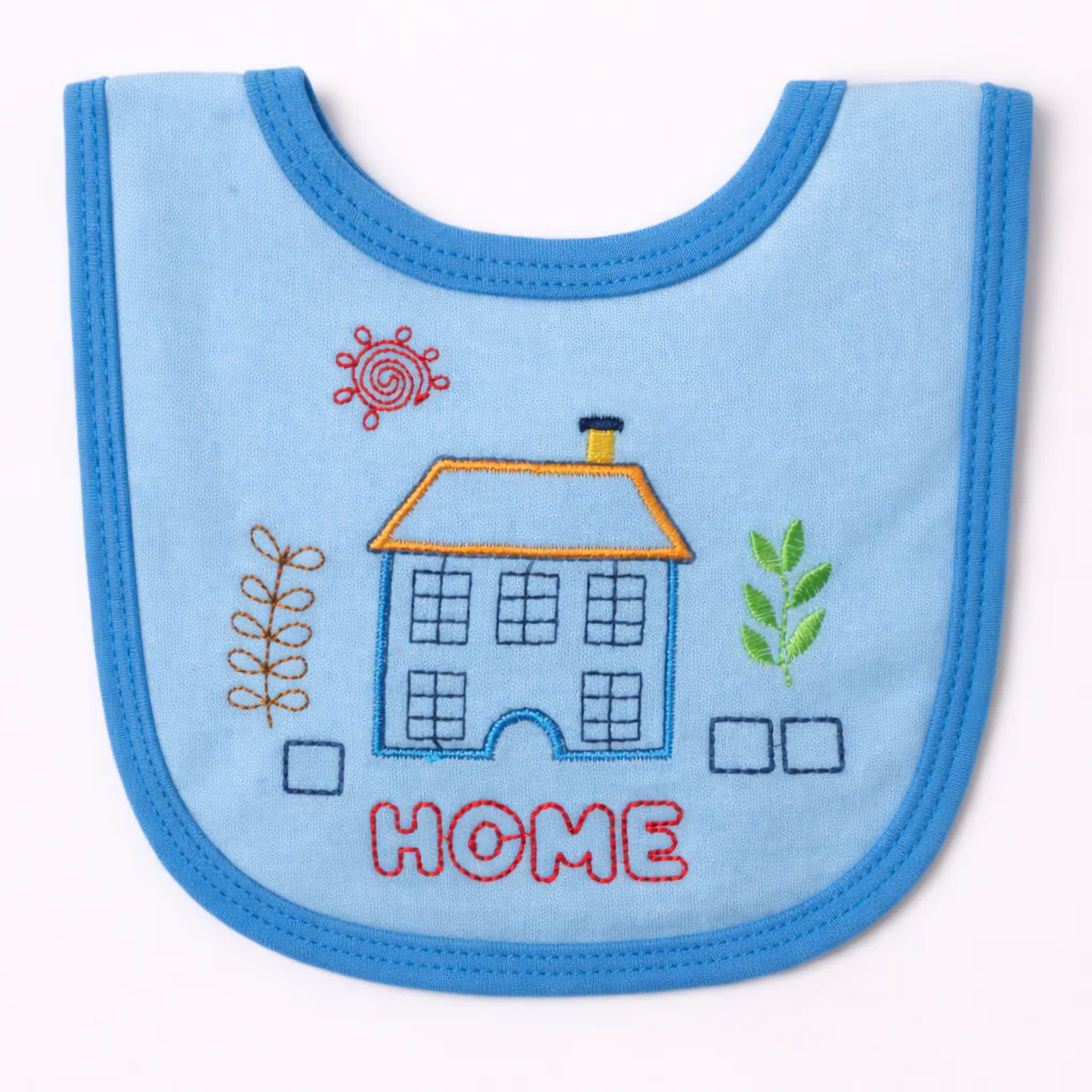Baby Bib House Blue - Sunshine