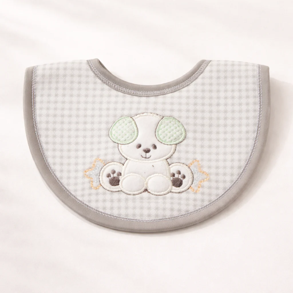 Baby Bib Polka Dots Puppy Brown - Sunshine