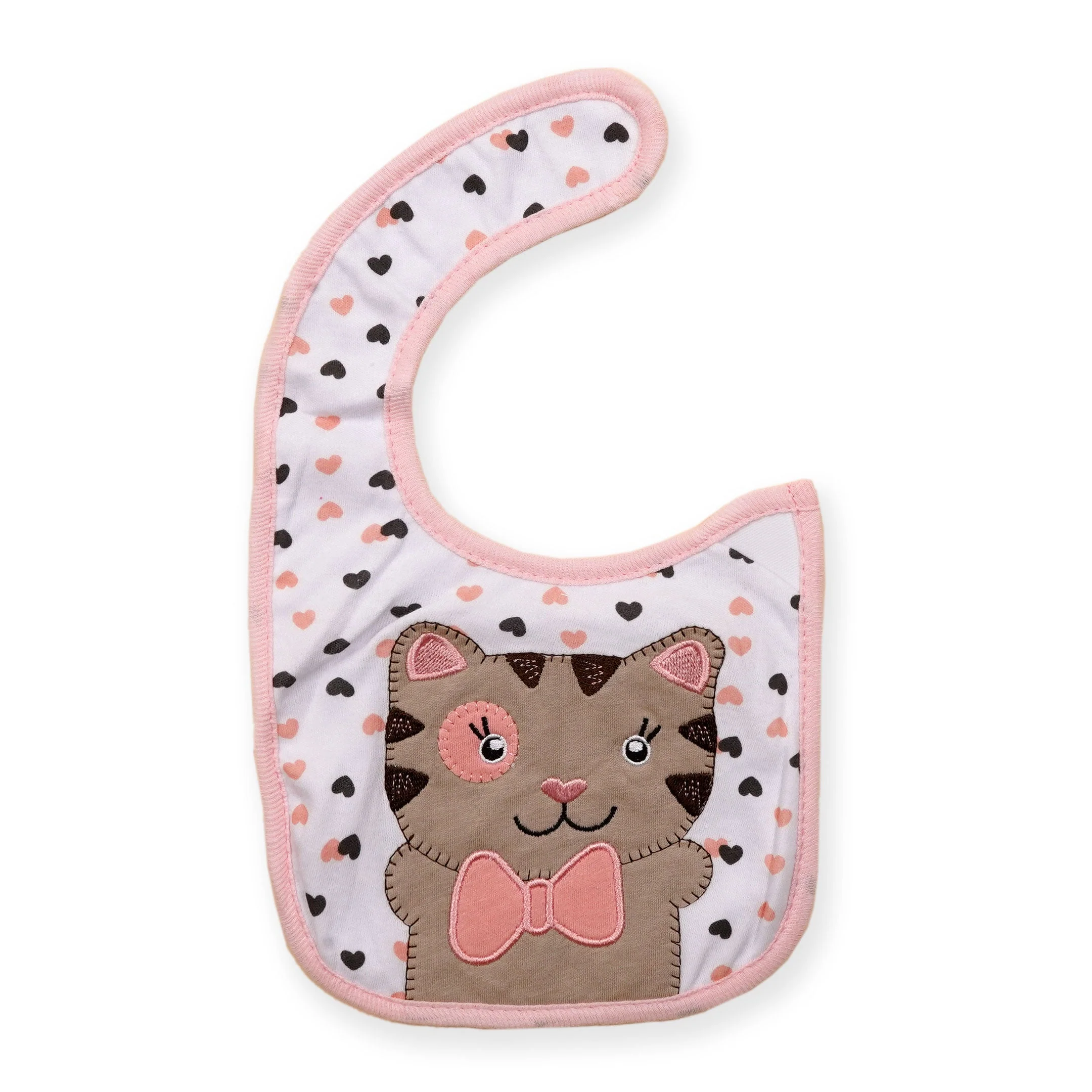 Baby Bib Printed Bear Pink - Sunshine
