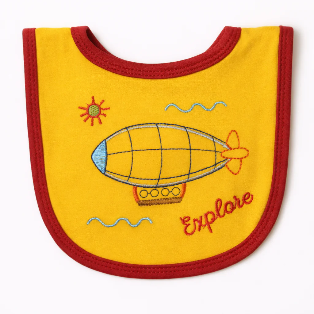 Baby Bib Submarine Yellow & Red - Sunshine
