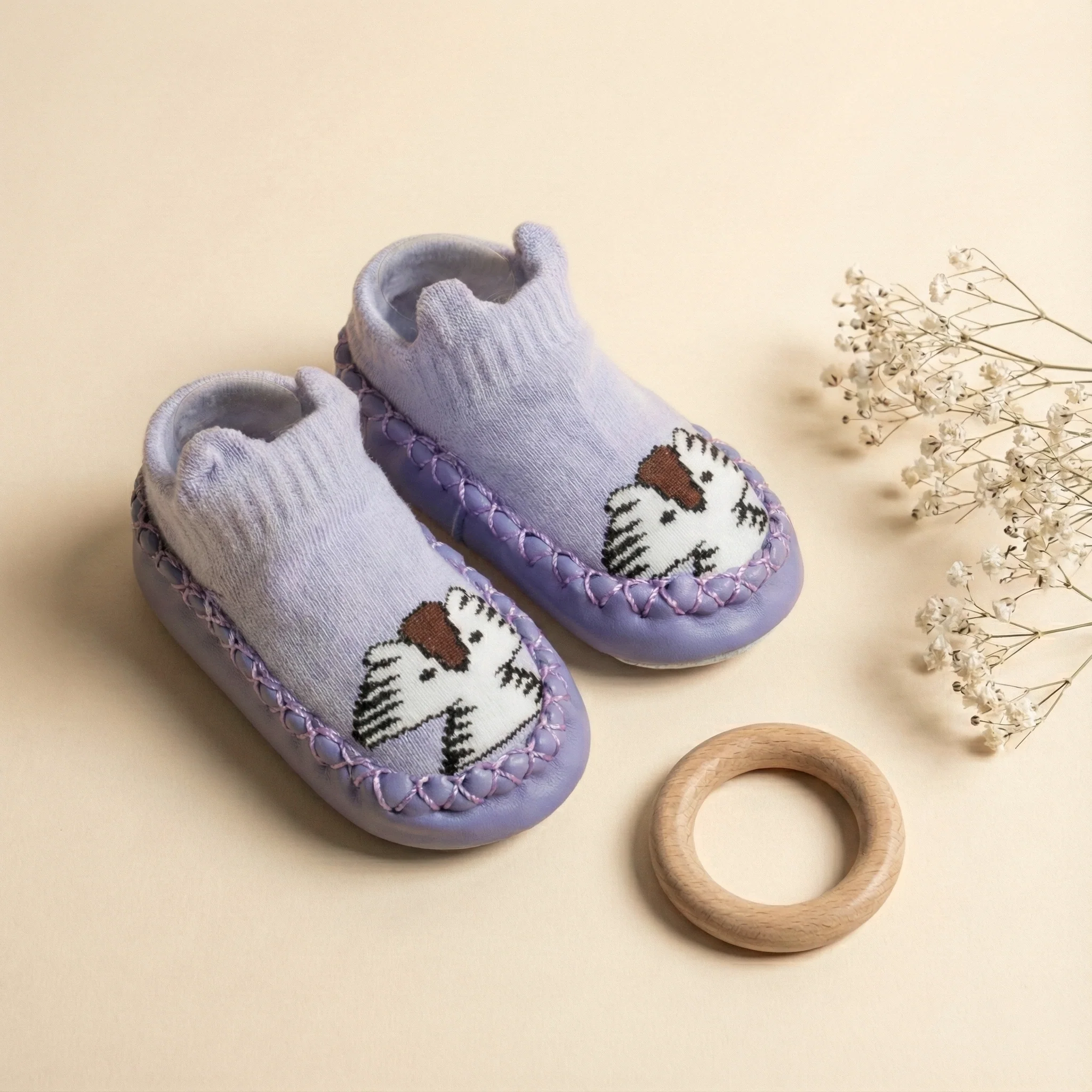 Baby Bootie Kitty Purple (0-6 Months) - Sunshine - Image 2