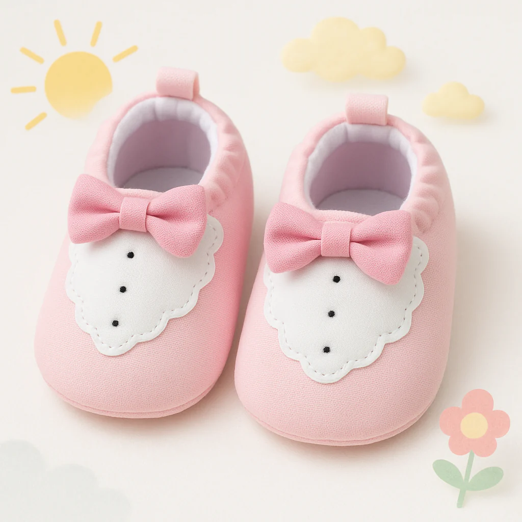 Baby Character Booties Bow Pink - Sunshine - Image 3