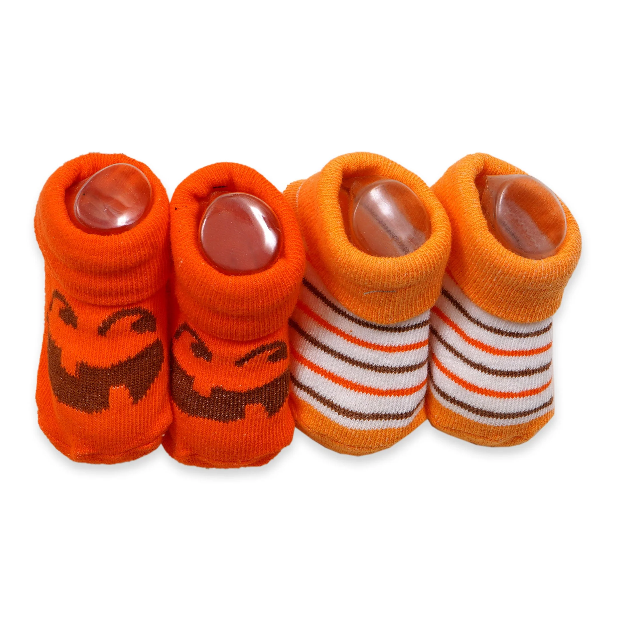 Baby Booties & Cap Set Pack Of 5 Pumpkin Orange - Sunshine - Image 2