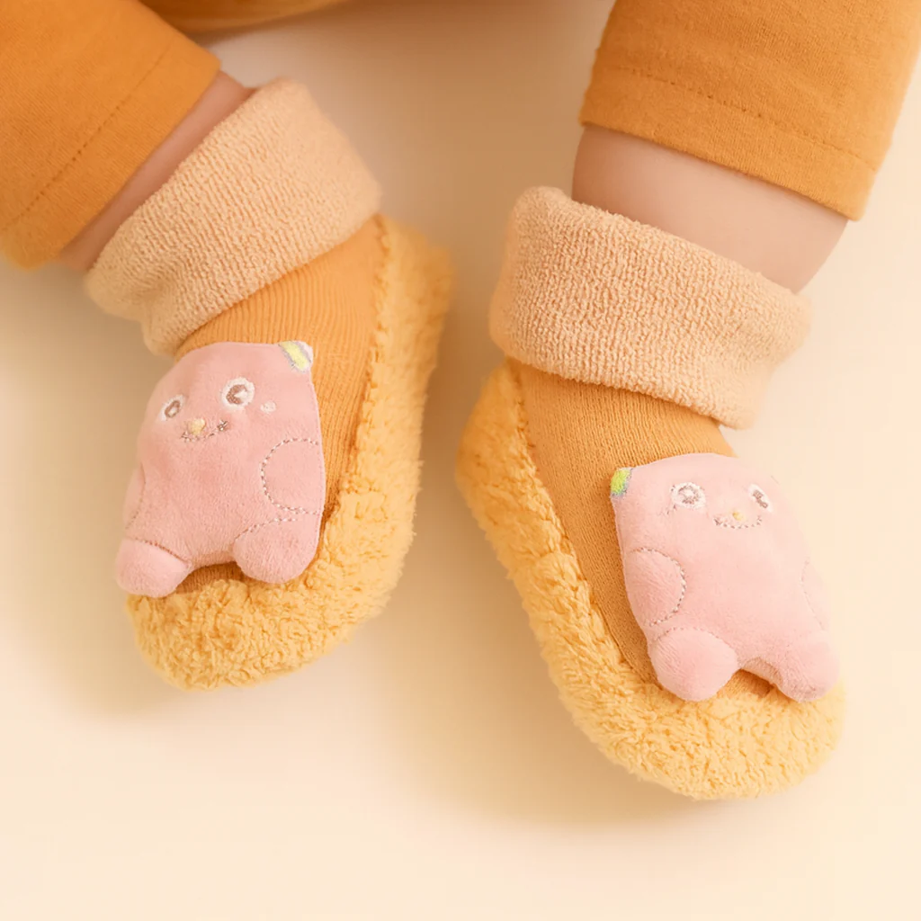 Baby Booties Cartoon Beige - Sunshine