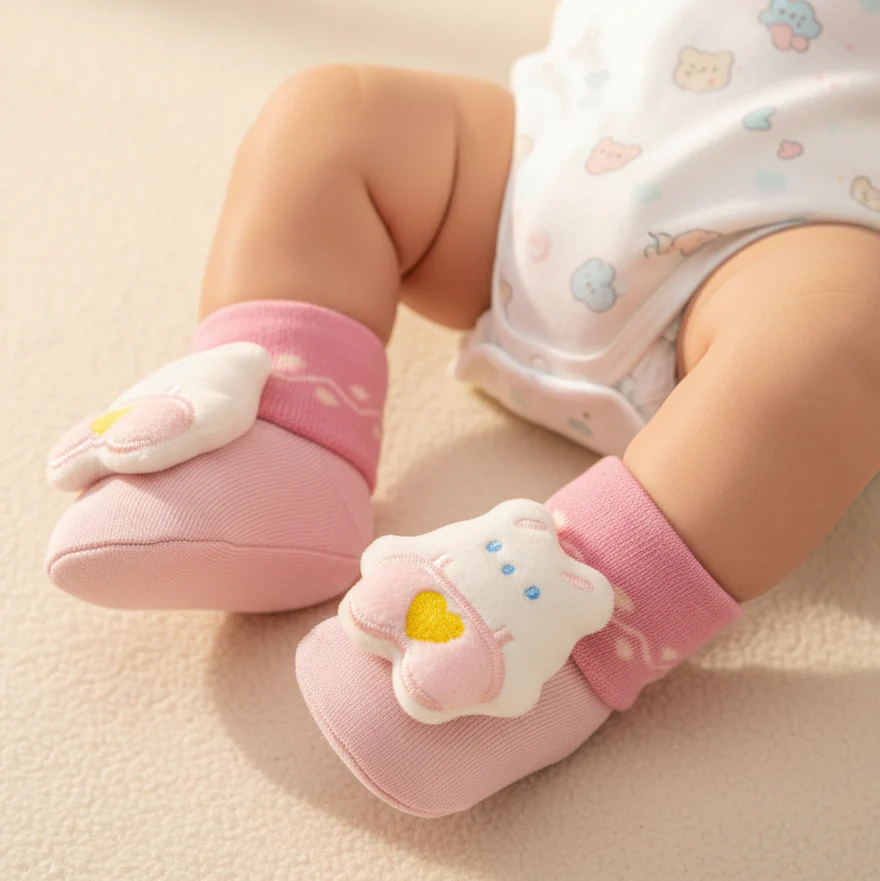 Baby Booties Cat Pink - Sunshine - Image 2