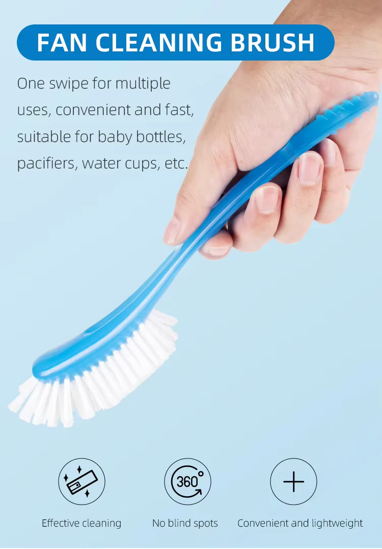 Baby Bottle & Nipple Brush Blue - Topse - Image 4