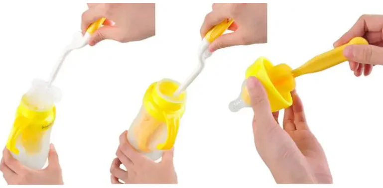 Baby Bottle & Nipple Brush Orange - Topse - Image 4