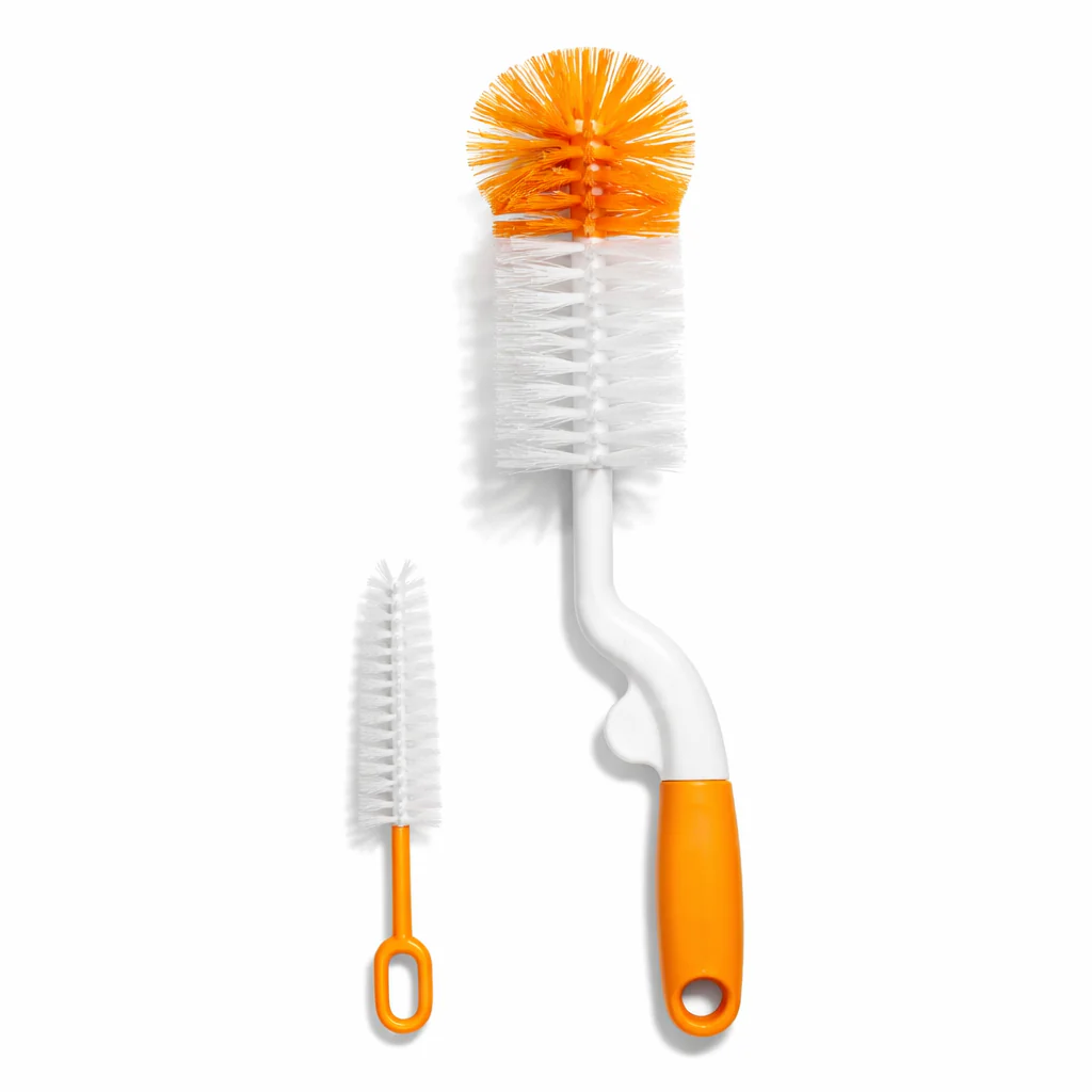 Baby Bottle & Nipple Brush Orange - Topse